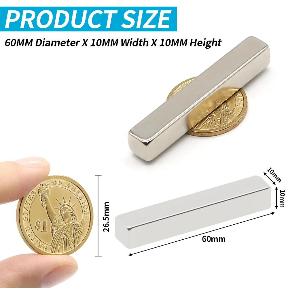 60x10x10mm iman Refrigerator Magnets DIY Office Whiteboard Workshop