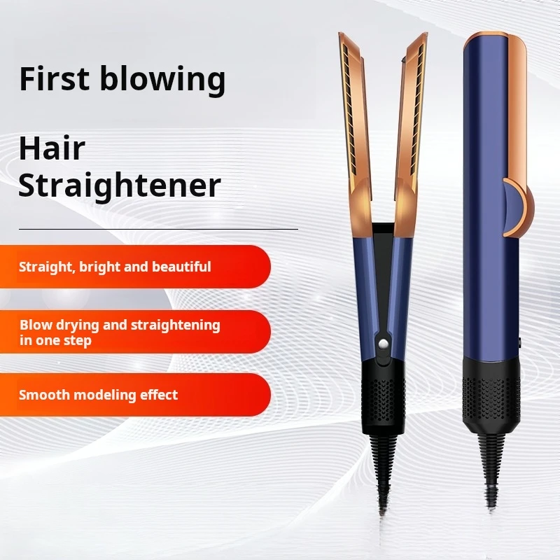 Professional 2-in-1 Hair Straightener And Dryer Heat-Up Flat Iron Compatible with Airstrait Hair Styling Tool