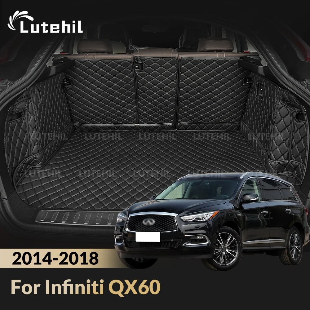 Cargo Liner For Infiniti QX60 2014-2018 17 16 Car Trunk Mats Carpet With Backrest Protectors Cargo Mats Accessories Waterproof