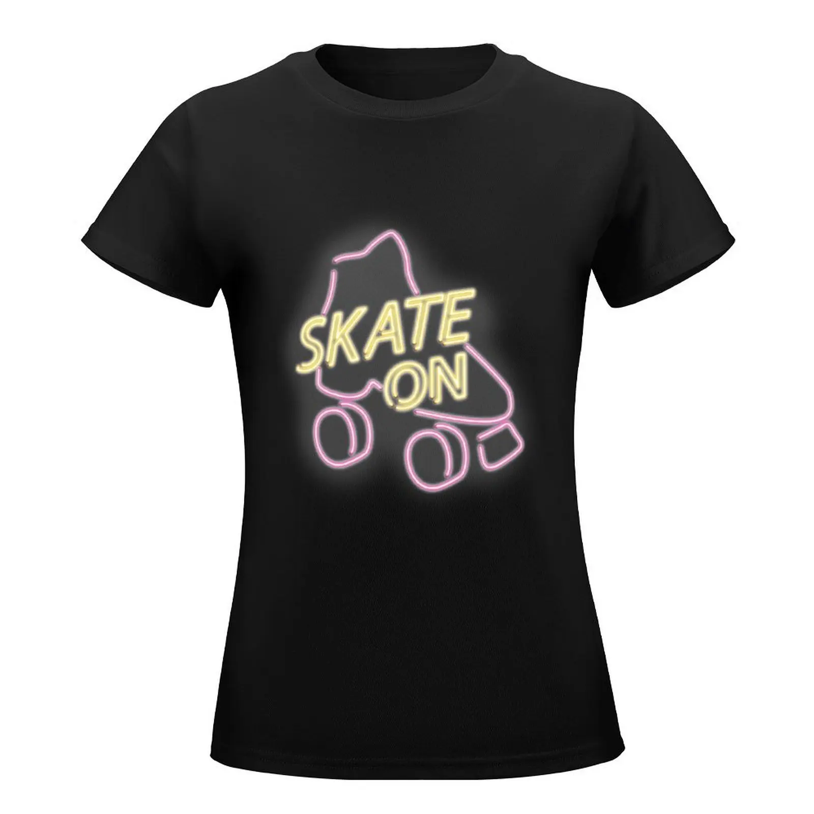 Skate On Neon T-Shirt tees summer top T-shirts for Women