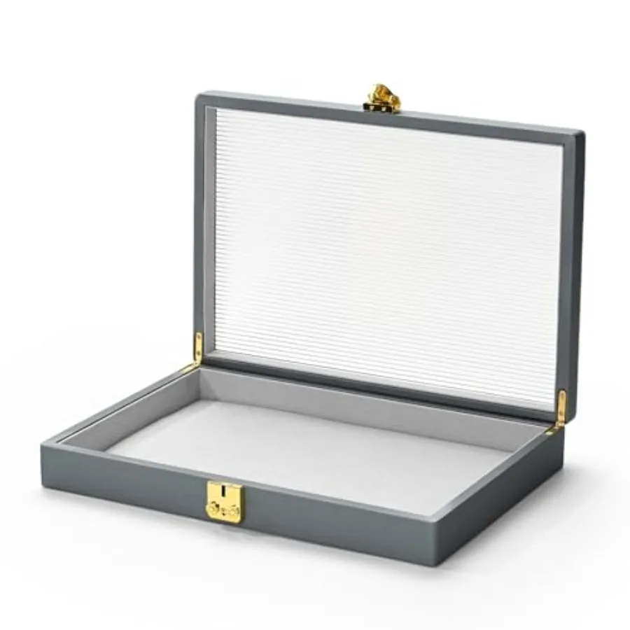 

Grey Leather Jewelry Organizer Jewelry Tray with Lid Jewelry Organizers and Storage for Drawers Jewelry Holder for Women Jewelr