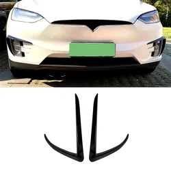 For Tesla Model X 2015 2016 2017 2018 2029 2020 Front Bumper Splitter Fog Lamp Grill Spoiler Cover Air Vent Wind Knife Body Kits