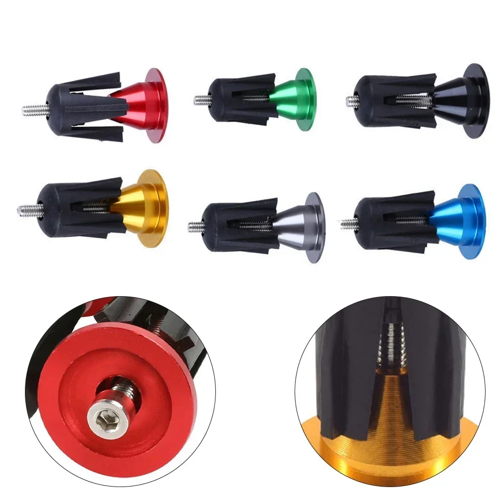 Colorful Handlebar End Plugs With Tools Alunimum Alloy Road Bike MTB Handle Bar End Cap Expansion Plugs 23.7MM Accessories Parts