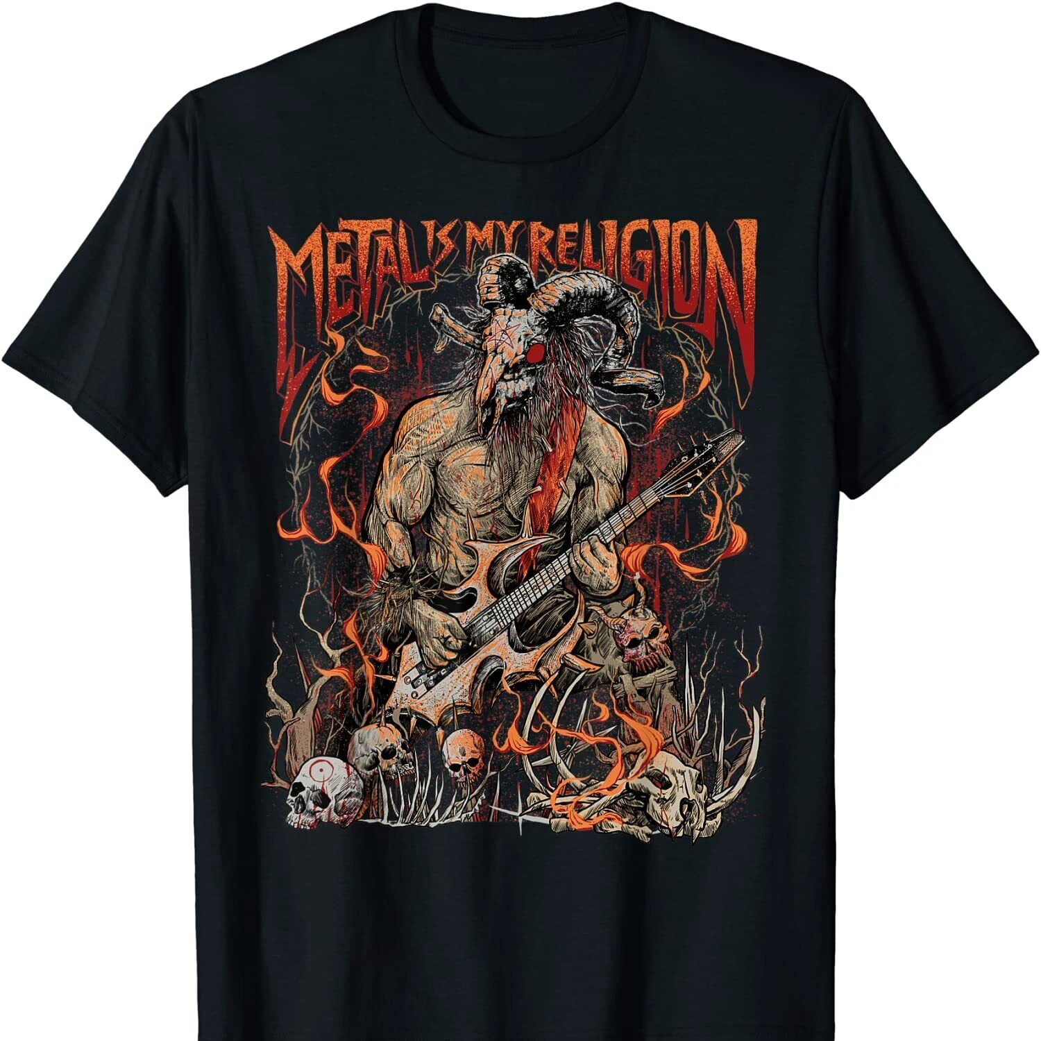 Metal Is My Religion. Fashion Metal Rock Music Bass Player T Shirt New 100% Cotton Short Sleeve O-Neck T-shirt Casual Mens Top