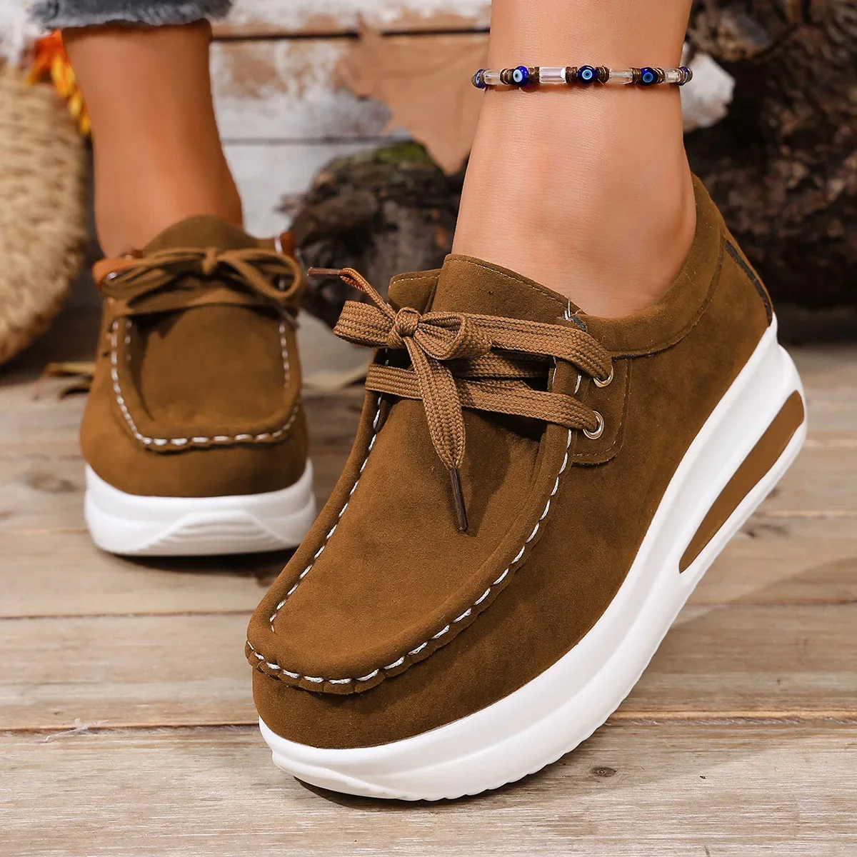 

FASHION BREATHABLE CASUAL FLAT SHOES WOMEN LADIES LIGHT SWING PLATFORM GIRLS SHOES WOMEN SLIMMING CASUAL WOMEN FLATS SHOES