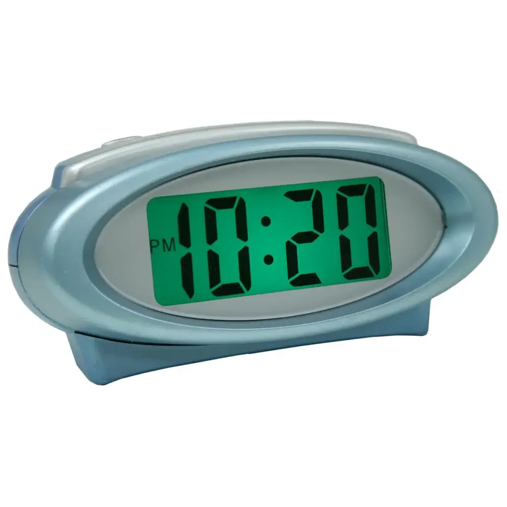 Night Vision Digital Alarm Clock with Super Glow Backlight Blue Case 4-Minute Snooze Model# 30330