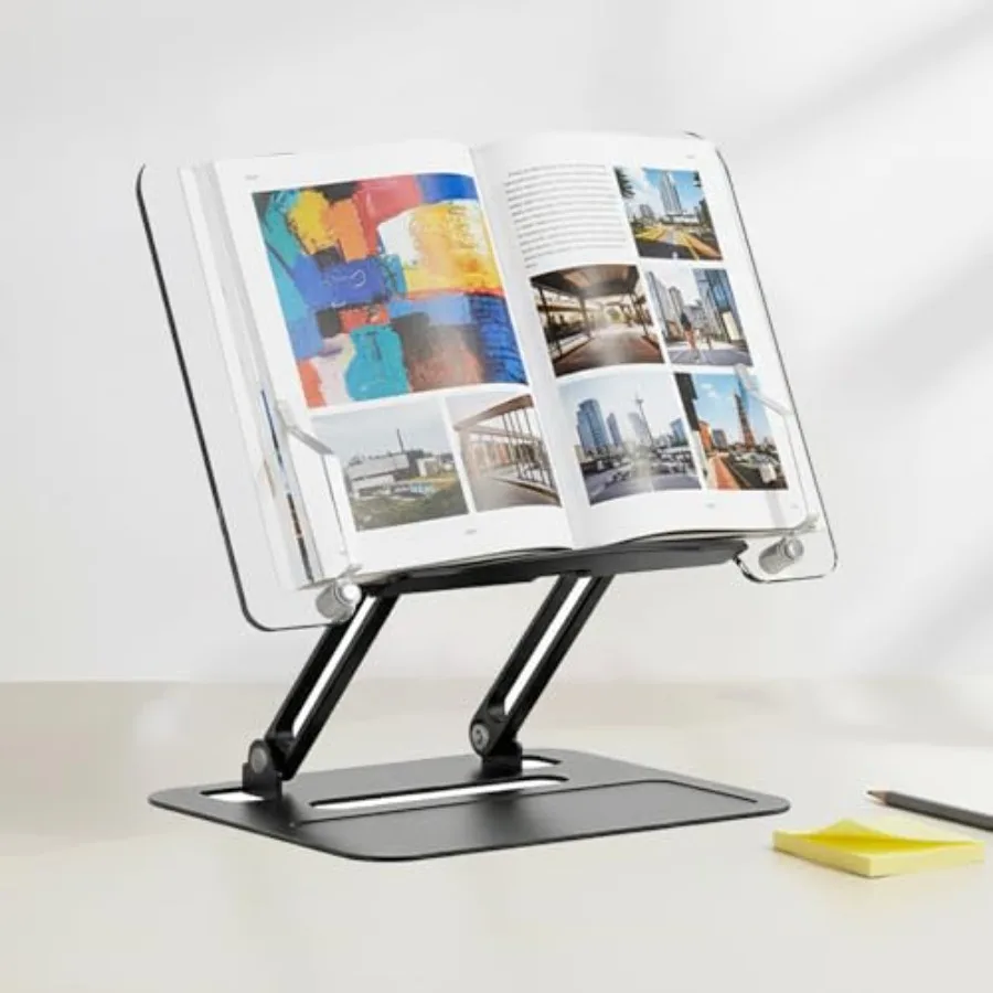 

Акриловая регулируемая подставка для книг и чтения с подъемным механизмом, настольный держатель для документов из высокопрочного сплава для документов и рецептов