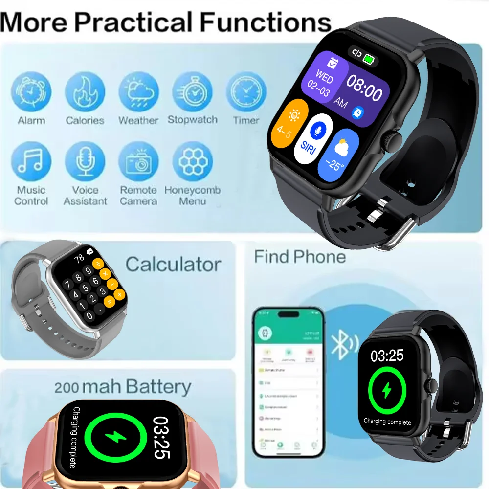 KESHUYOU Bluetooth Talk Smart Watch Men Women Full Touch Screen Sports Fitness Pedometer Smart Watch for Android IOS