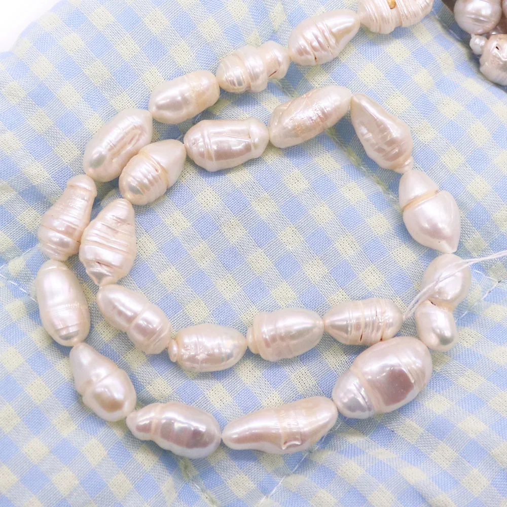 Natural Freshwater Pearl Beads Straight Hole Irregular Thread Small Tail Pearl Loose Bead for Jewellery Making Supplies DIY Gift
