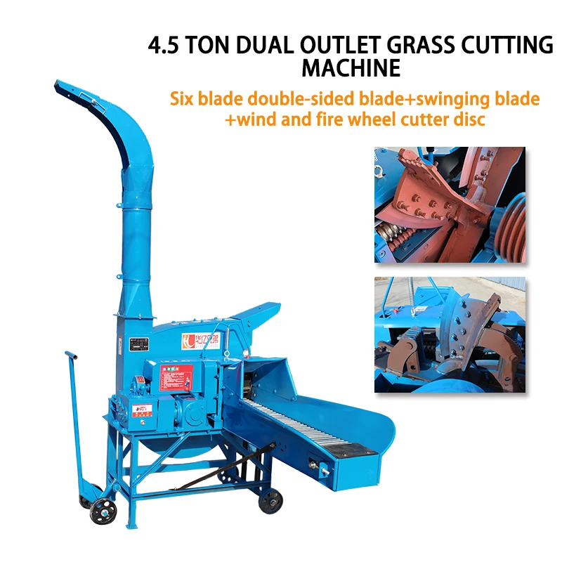 2-in-1 Grass Grinder for Animal Feed Preparation New Stainless Steel Chaff Cutter & Crusher