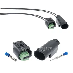 1 Set 2 Pin 1-967570-3 1-967644-1 8E0973202 Automobile Outdoor Temperature Connector Car Oxygen Sensor Plug Socket