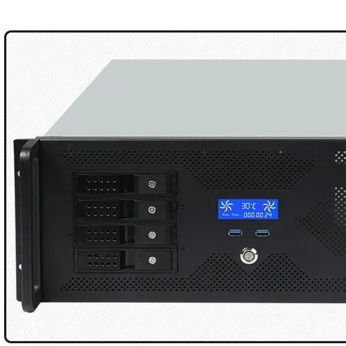4U Hot-Swap Server Chassis 8/12 PCI Slots Supermicro Dual Mainboard GPU Display For AI