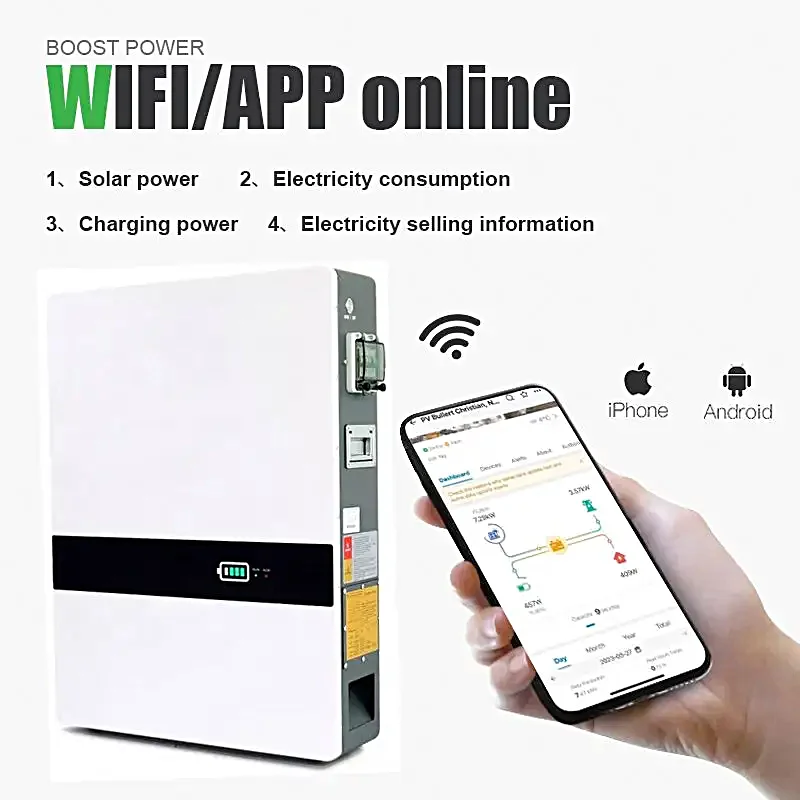 3kwh 5kwh 10kwh 15kwh 48 Volt 51.2v 60ah 100ah 200ah 280ah Solar Lithium Battery Wall-mounted Home Battery