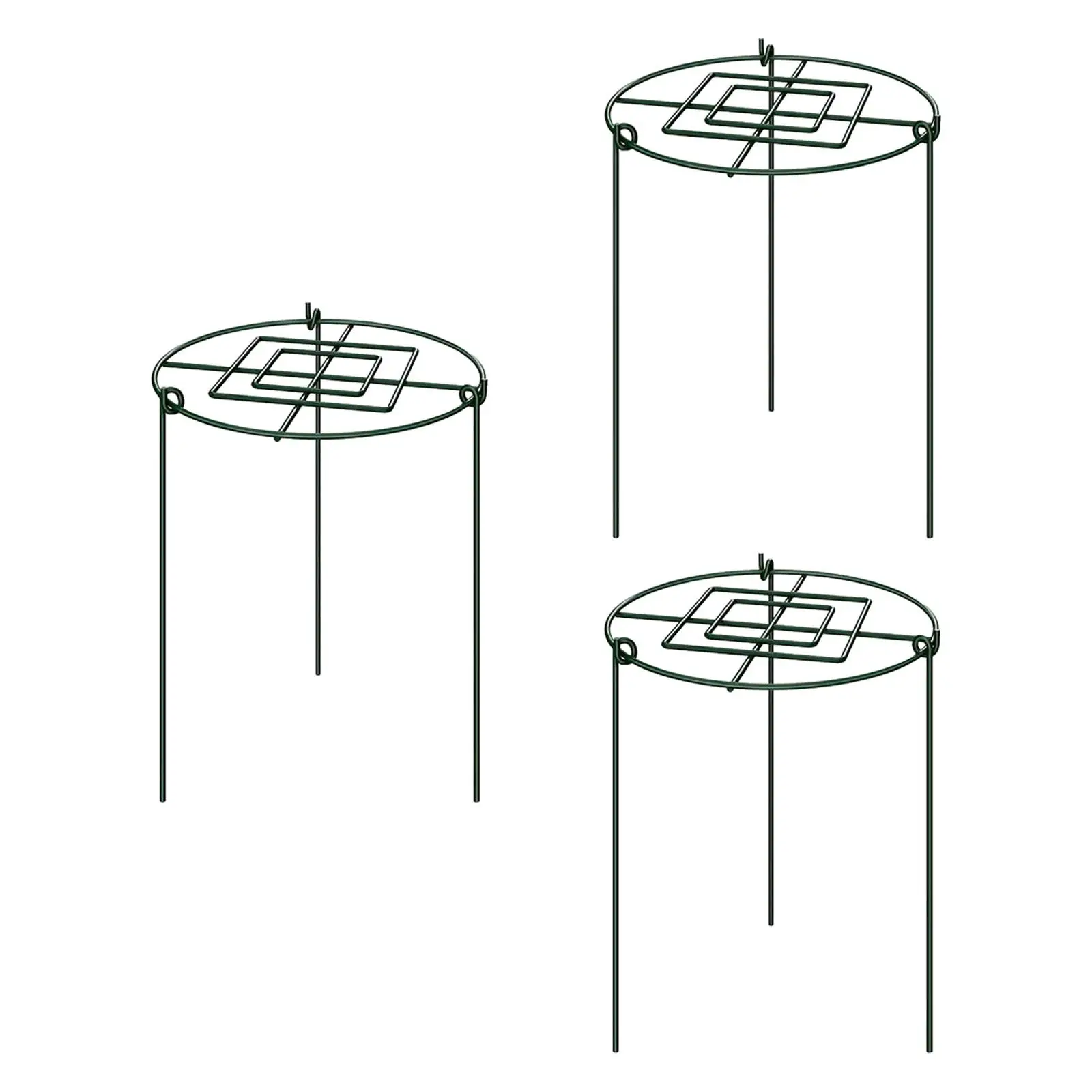 3Pcs Peony Cages and Supports Plant Support Rings Rust Resistant Grow through Hoops for Agapanthus Roses Peonies Flowers