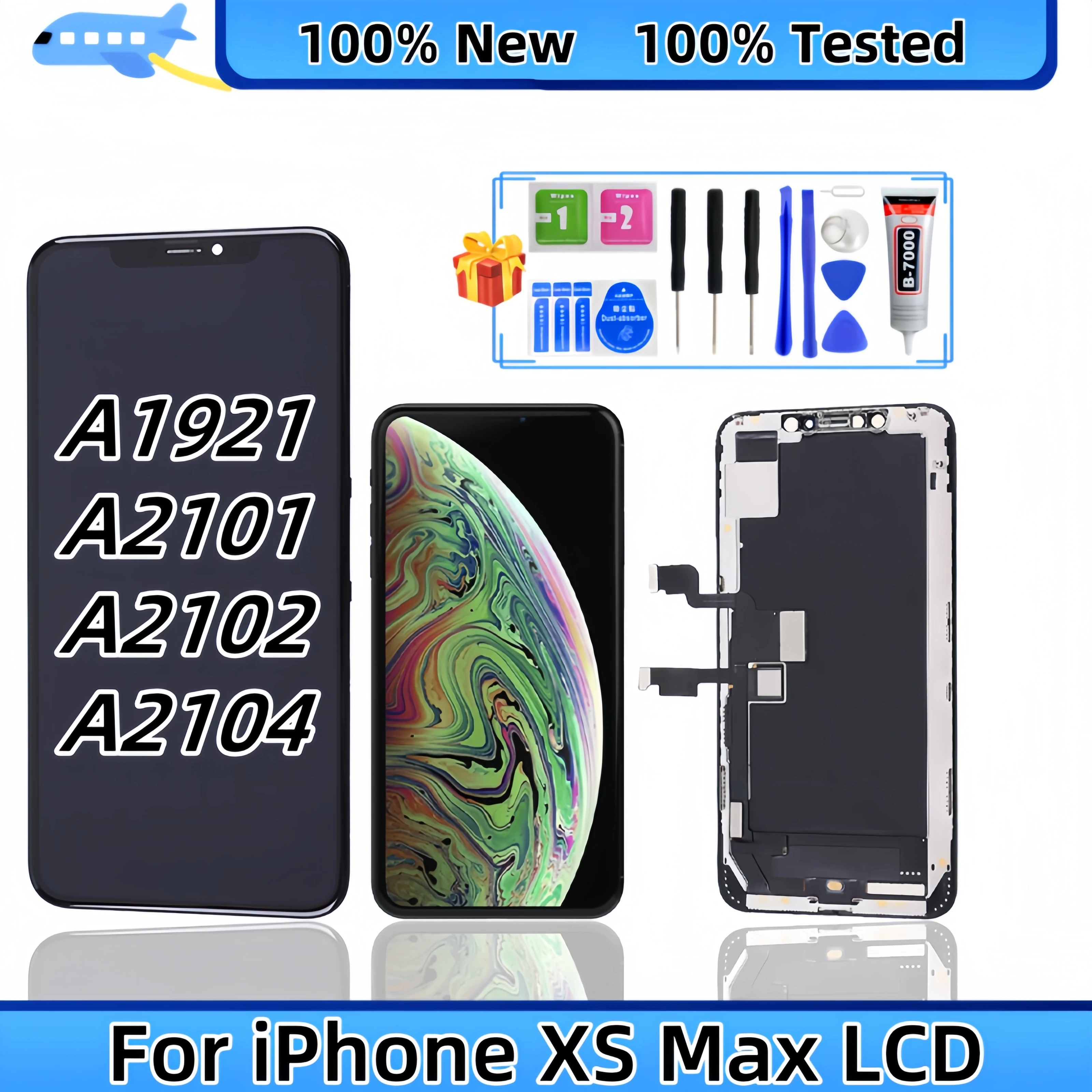 LCD Display Touch Screen Digitizer Assembly Replacement,Fit for iPhone XS Max, A1921, A2101, A2102, A2104