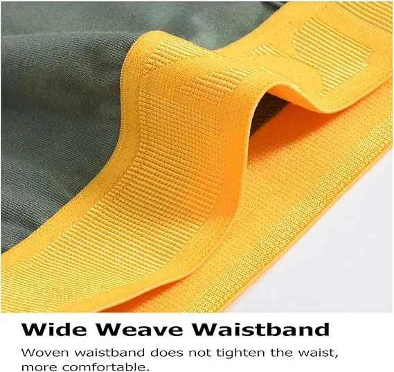 Jinshi Men's Boxer Briefs Bamboo Breathable No Ride Up Open Fly Boxers Underwear