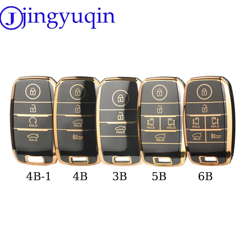 

jingyuqin Arrival TPU Car Key Shell Case Fob For Kia Sorento Carens K2 K3 K4 K5 Folding Flid Key Case Cover