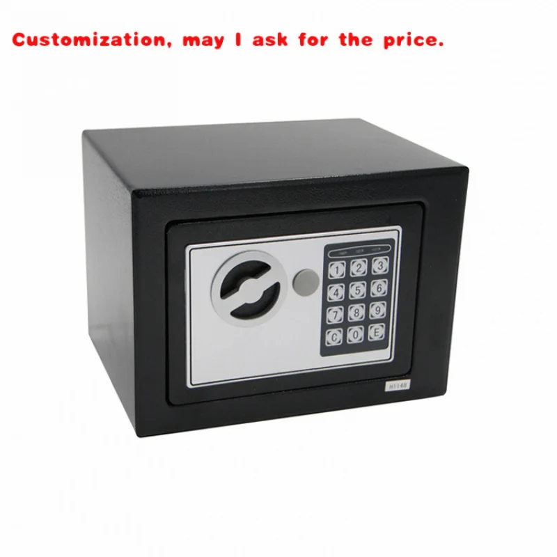 custom.17ET Black Electronic Safe Box with Digital Keypad Lock Quick Access Security Money Safes
