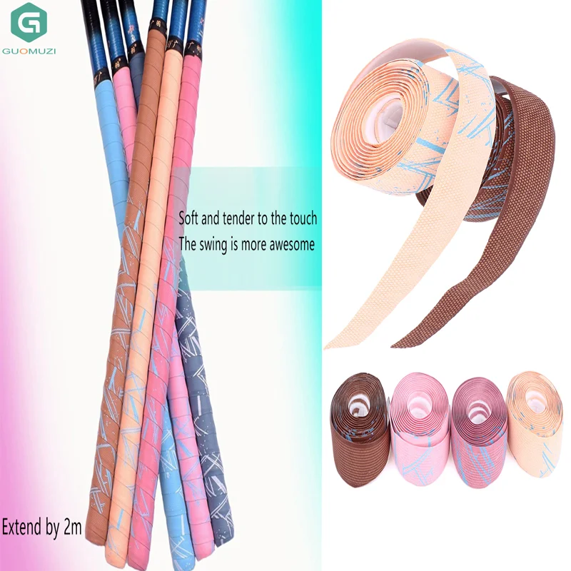 2 متر بولي PU مطاطا تمديد عدم الانزلاق امتصاص العرق حزام الطباعة مقبض لف حزام لف تمديد الصيد رود العصابة الرجال
