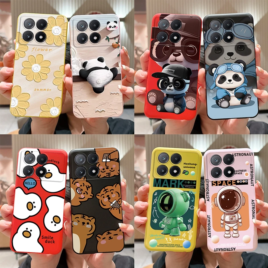Sweet Soft Silicone Phone Case  For Xiaomi Poco X6 Pro 5G Fashion Cartoon Novel Style Case  For Xiaomi Poco X6 Pro 5G Covers