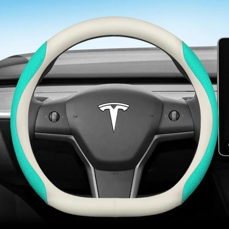 Per Tesla Model 3 Highland 2023 20224 modello Y 2021 - 2024 coprivolante per Auto in pelle 11 colori accessori Auto antiscivolo