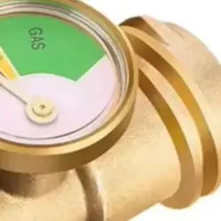 /Brass /POL /To For QCC1 Adapter With Pressure Gauge And Level Indicator For Propane Tank Gas Grill Outdoor Heater Conversion To