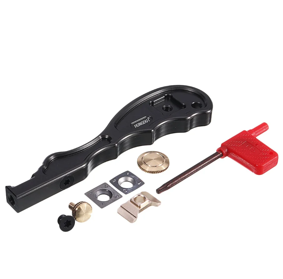 

HONGDUI 2 In 1 Mini Wood Carbide Insert Scraper Glue Scraper Removal Aluminum Alloy Handle Woodworking Tool