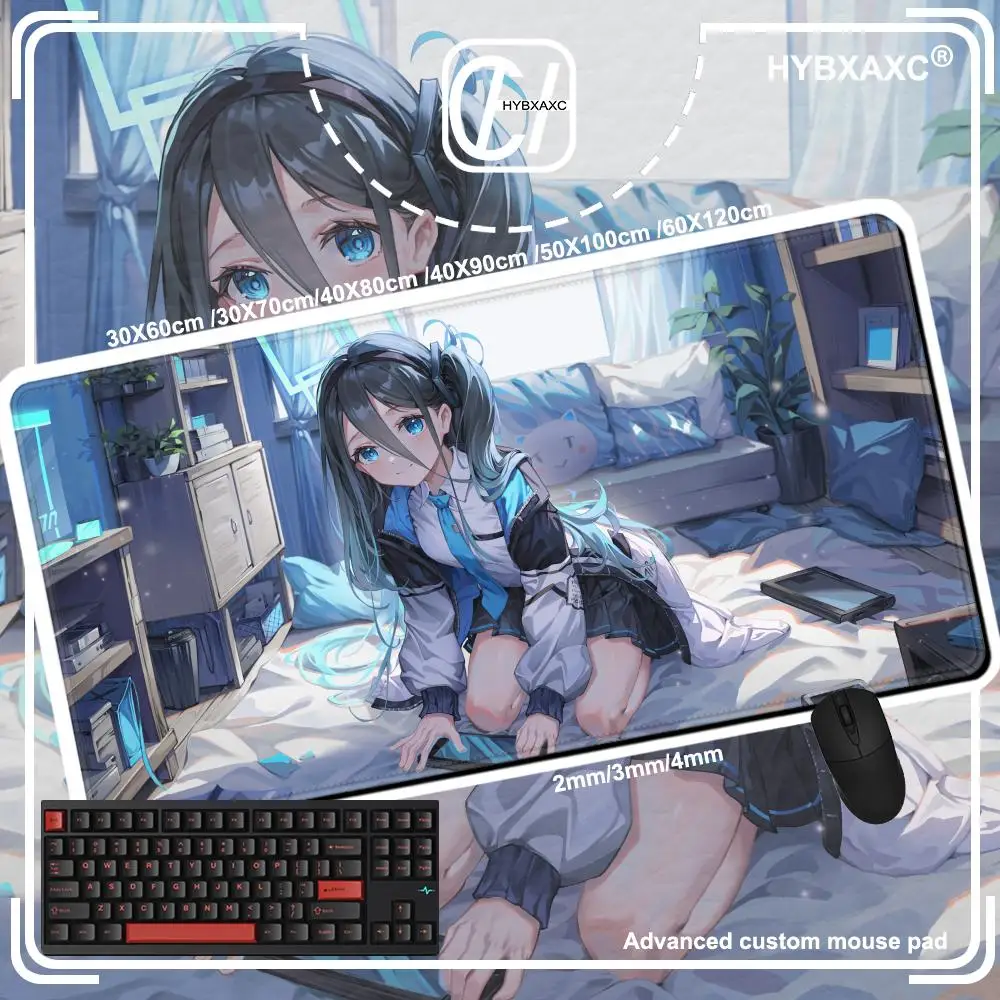 

1 шт., коврик для мыши Alice Tendou Blue Archive, игровой коврик в стиле аниме, настольный коврик с ковриком, игровые аксессуары Prime Gaming XXL