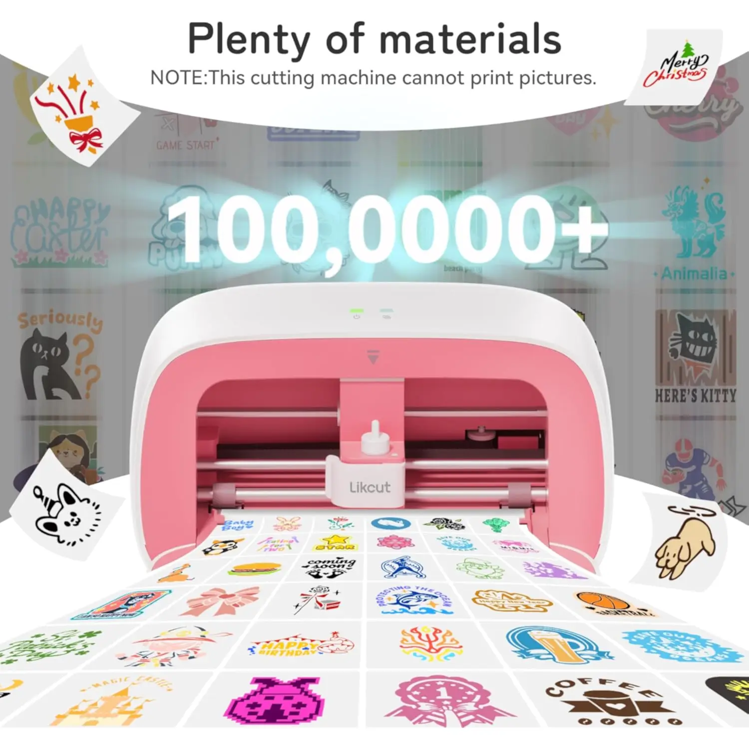 Likcut Glee S501 Smart Mini Vinyl Cutter Machine, Upgraded Portable Design Precision Cutter, Perfect Tool for DIY Crafts, Custom