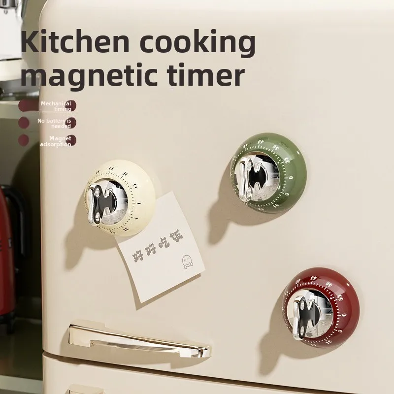 60min Magnetic Mechanical Kitchen Timer Loud Alarm Cooking Reminder for Students Kitchen Use
