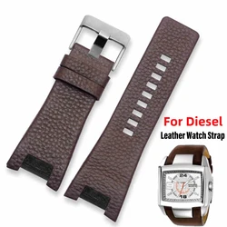 32*17mm Genuine leather watch band for Diesel DZ4246 DZ4287 DZ1273 DZ1216 notch large watch chain brown black strap with tool