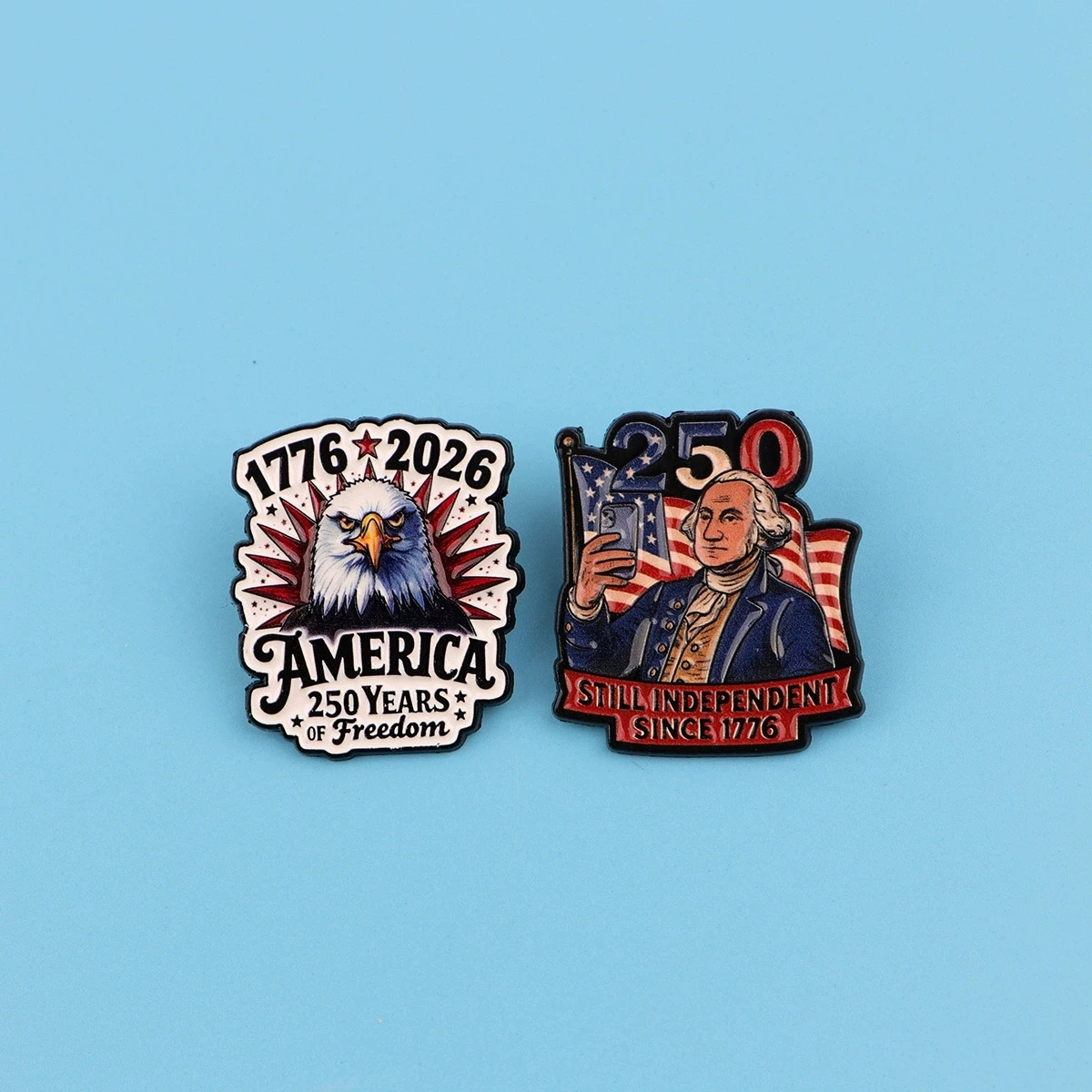 United States 250th Anniversary Men Women's Brooch Lapel Pins for Backpack Soft Enamel Pins Briefcase Badges Jewelry Accessories