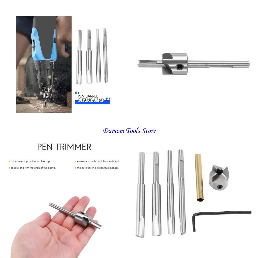 

57BE Pen Barrel Mill Trimmer Set 7Piece Pen Trimming System Pen Turning Results