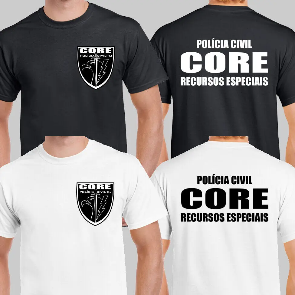 

CORE Coordenadoria de Recursos Especiais Brazil Civil s T-shirt Short Sleeve Casual 100% Cotton Shirt