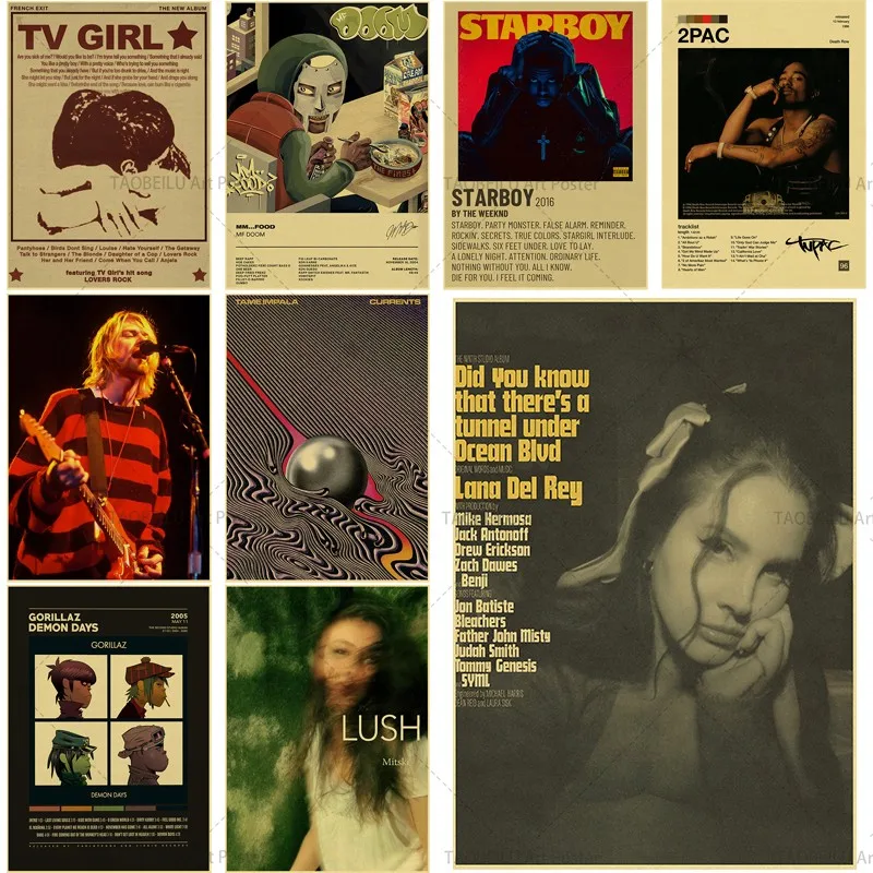 Mitski Lizzy Grant TV Girl Tame Impala Music Album Poster Aesthetic Art Print Retro Wall Art Home Room Decor Vintage Gift