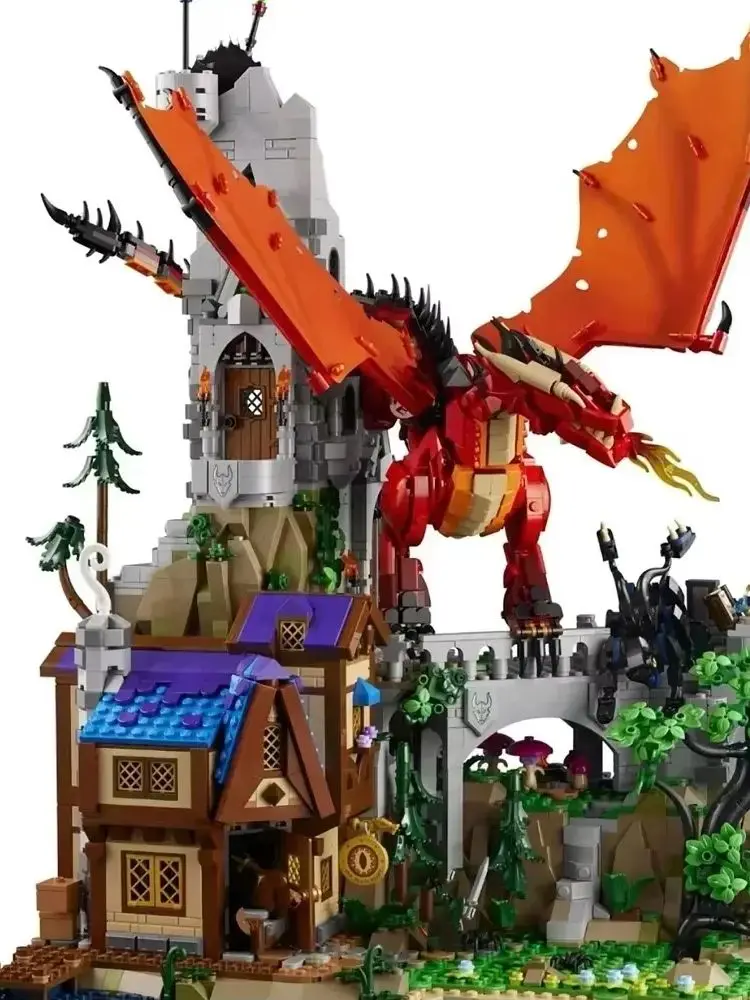 Le nouveau jeu Red Dragon mode construction sous-marine, jouet créatif en briques à assembler difficilement pour adultes, cadeau de Noël pour garçon