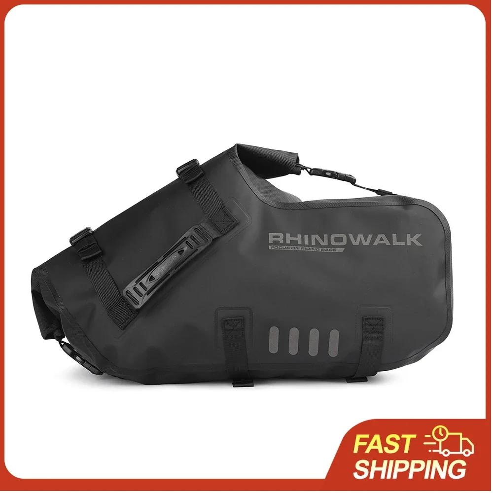 Large Capacity Motorcycle Rear Seat Side Bag 28L Waterproof Shockproof Universal Storage Bag  for Commute Off-Road Riding