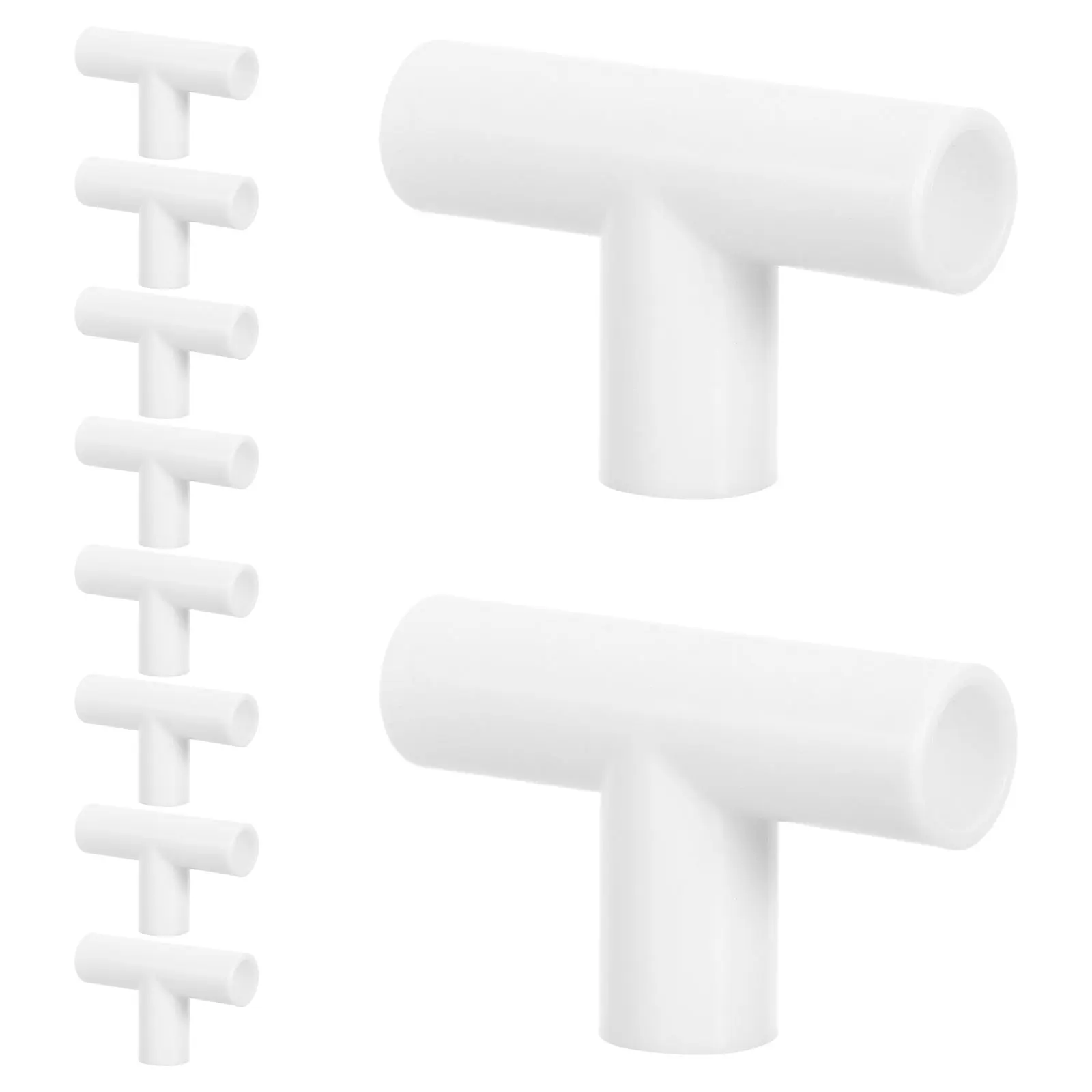 10 pz connettori per tubi in plastica 12mm raccordi in PP a forma di T per box per bambini raccordi per recinzione di ricambio connettori per tubi in PVC a 3 vie