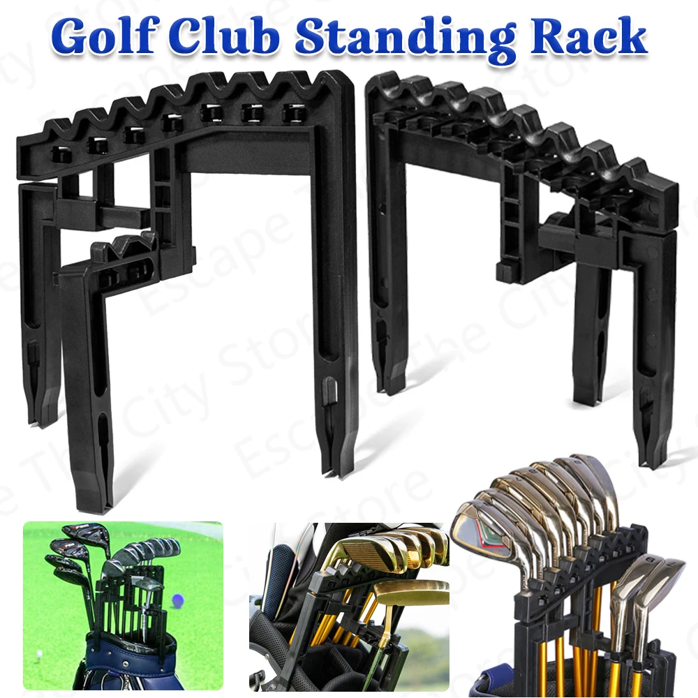 

Golf Club Organizer Holds 9 Golf Grip Standing Rack Adjustable Width Club Display Bracket Anti-Shake Golf Accessories 골프 그립