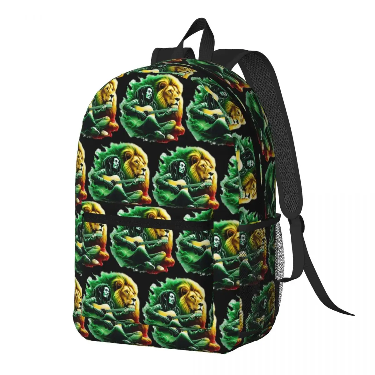 Bob Marley One Love Backpack Daypack Large Capacity Kids BookBag School Bag Shoulder Bags for Men Women