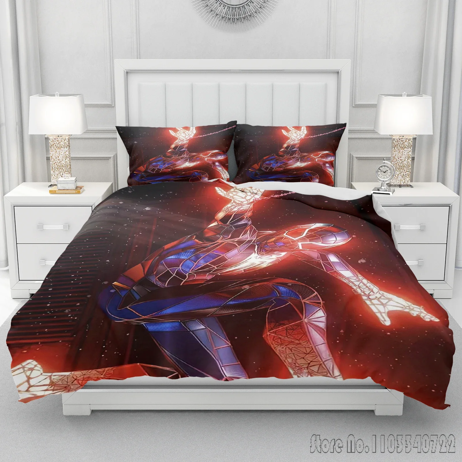 Spider-man Marvell Avengers King Love Child Duvet Cover Set HD Comforter Cover Bedclothes for Kids Bedding Sets Bedroom Decor