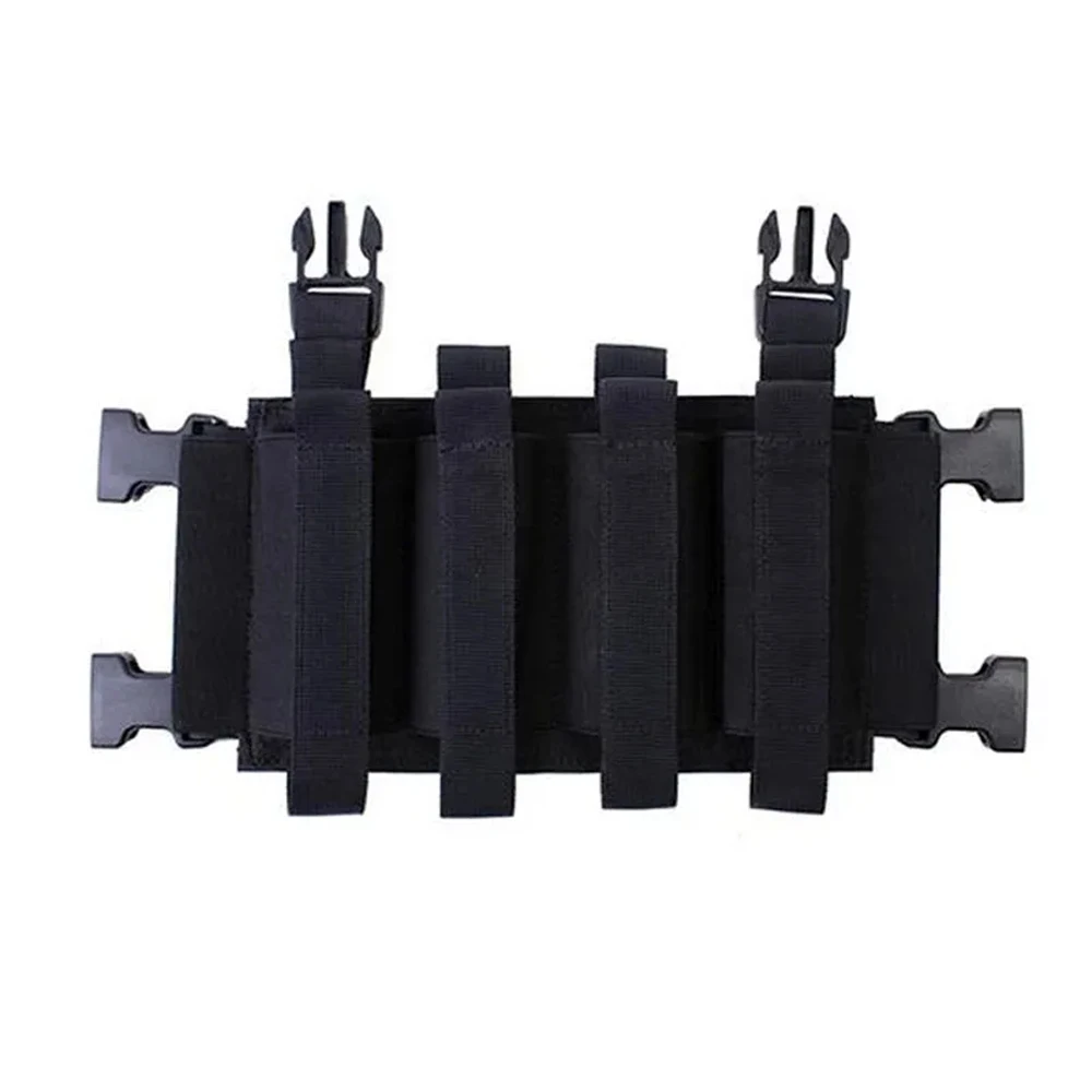 Outdoor Vest 119 MK3 MK4 JPC2.0 Chest Quadruple Magazine Insert Pouch For Sub Holster Glock MP5 MP7 45 Elastic Magazine Holder