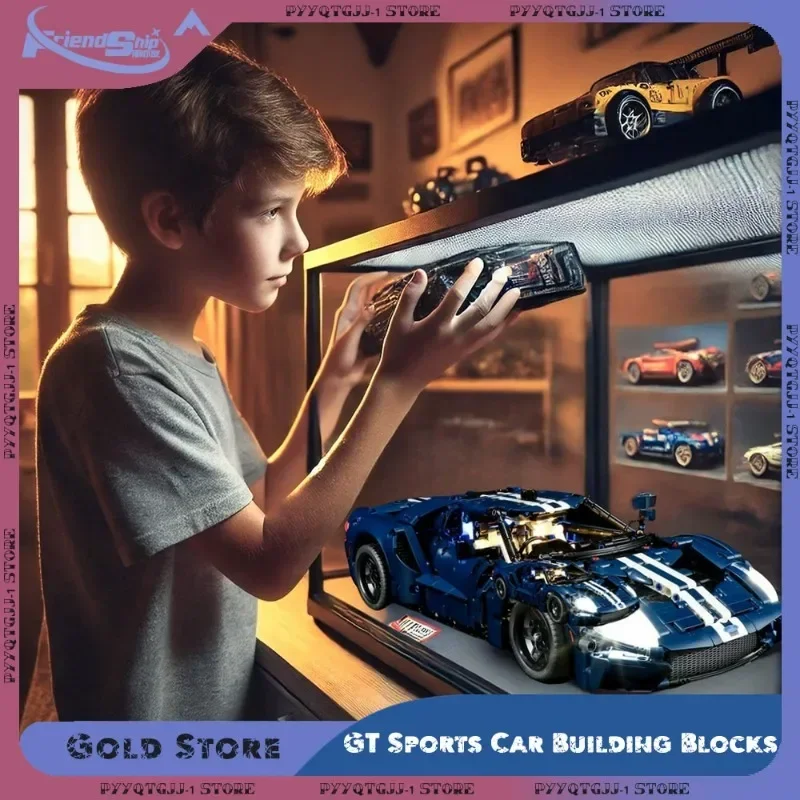

GT Sports Car Building Blocks 1:12 Scale Racing Vehicle MOC Model Bricks DIY Collectible Assembly Toy for Kids Adults Gifts