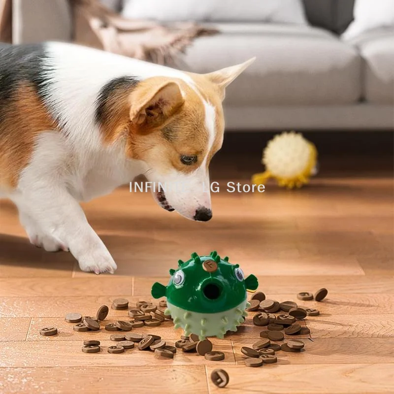 Bouncing Fish Dog Toy Leak Ball Used To Relieve Boredom Grinding Teeth Biting Resistance Sound Ball Dog ToyINFINITE -LG
