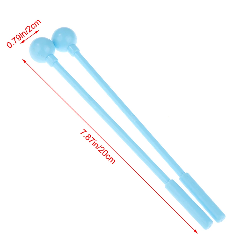 2Pcs Percussion Drum Sticks Mallets Drumsticks Adults Kids Stick Mallet Plastic Instrument Children's Toys Accessories