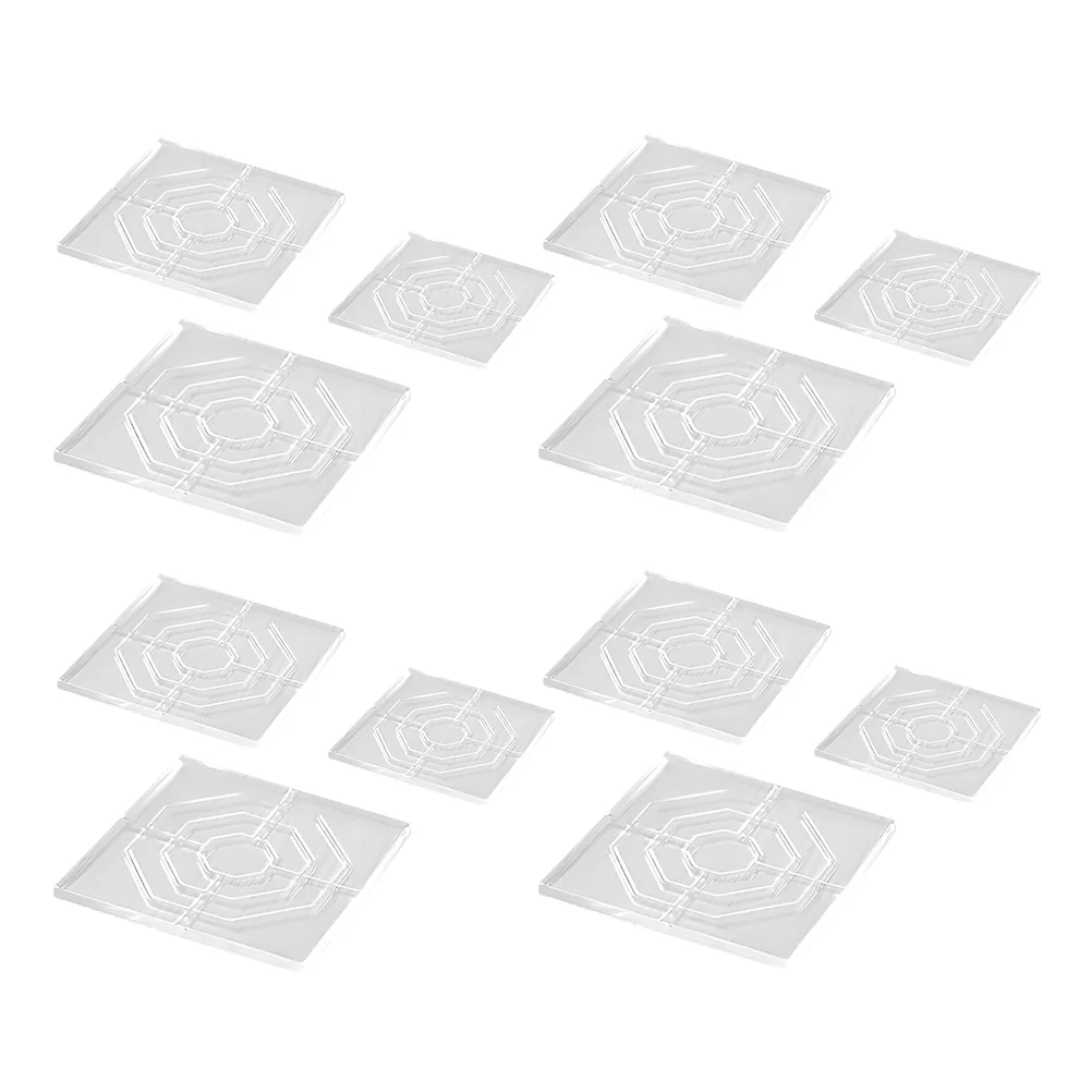 12 Pcs Furniture Leg Pads Anti Cushions 40mm 60mm 80mm Square Transparent Silicone Coasters Wear Resistant Non