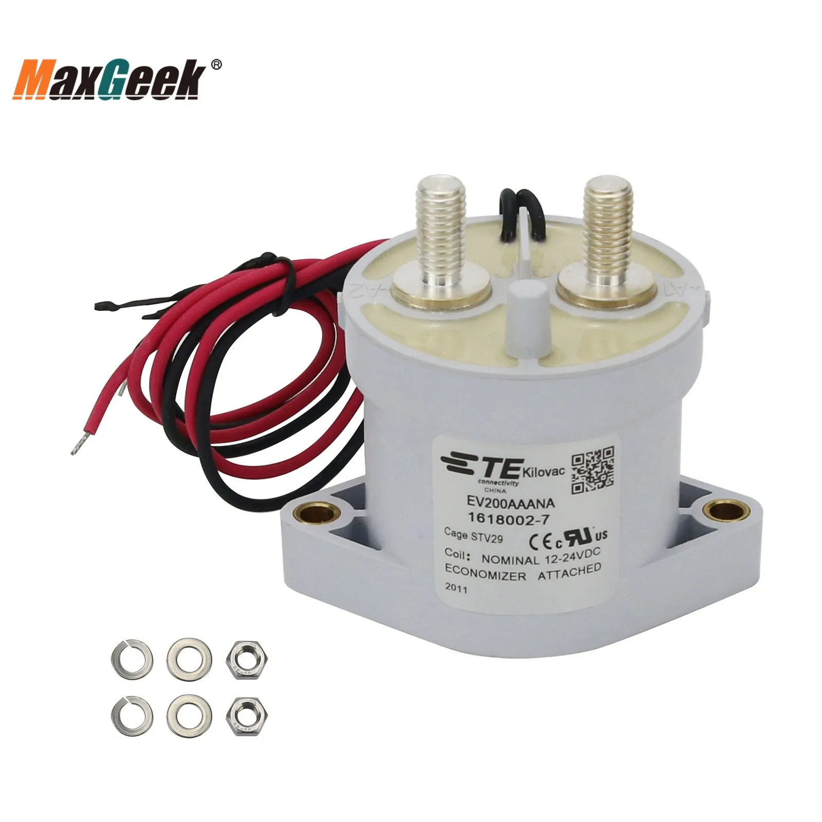 

Maxgeek TE EV200AAANA Automotive Relay 12-900V High Voltage DC Contactor 500+A Carry Current 1618002-7