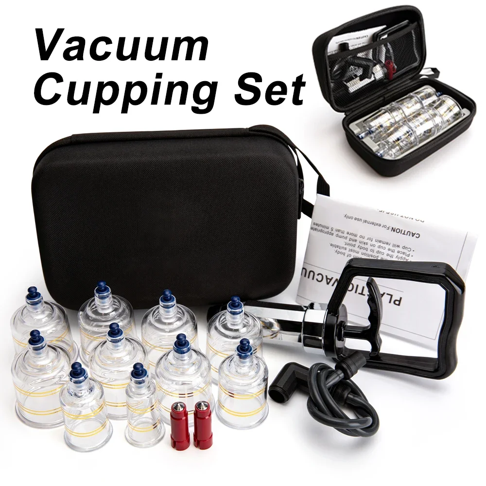 Professional Vacuum Cupping Cup Body Massager Suction Cups Set Back Massage Relaxed Detox Anti Cellulite Therapy Healthy