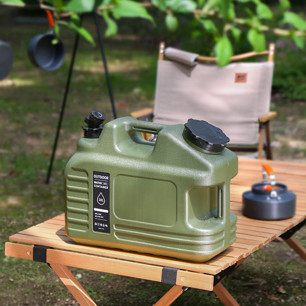 

18L Emergency Water Storage Bucket Large Capacity Drinking Water Carrier Canister No Leakage for Camping Fishing Picnic Hiking