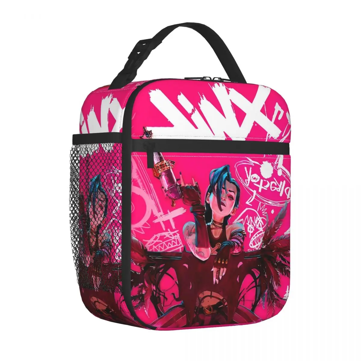 Jinx Art Arcane Jinx Insulated Lunch Bags Thermal Bag Meal Container Action Adventure Leakproof Tote Lunch Box Girl Boy School